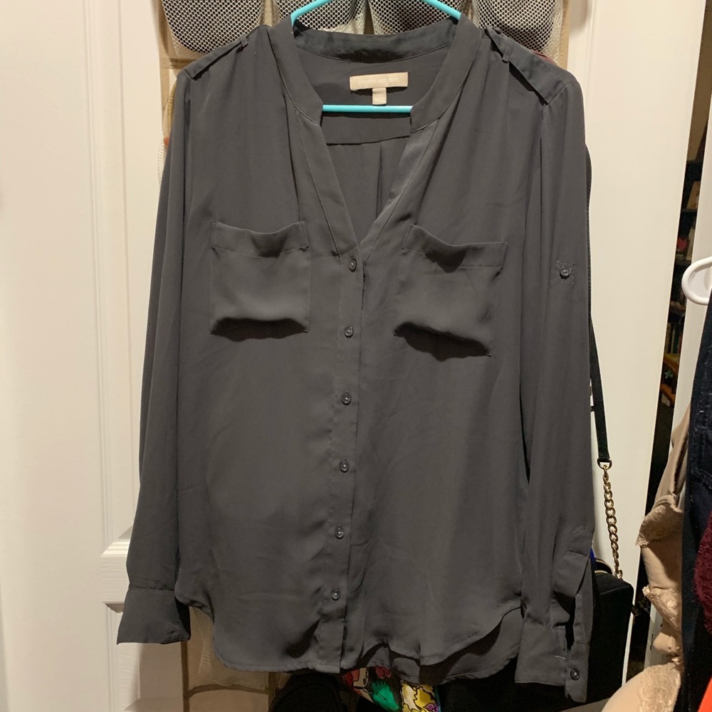 Banana Republic Medium Dark Grey Blouse!